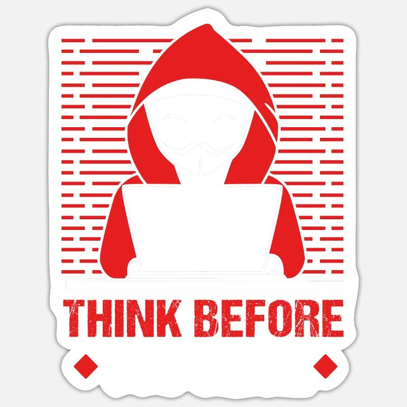 Cybersecurity Cyber Programmer Hacker - Sticker size S (10 x 10 cm) - white matte