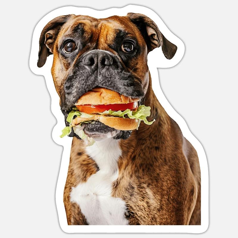Boxer - Sticker size S (10 x 10 cm) - white matte