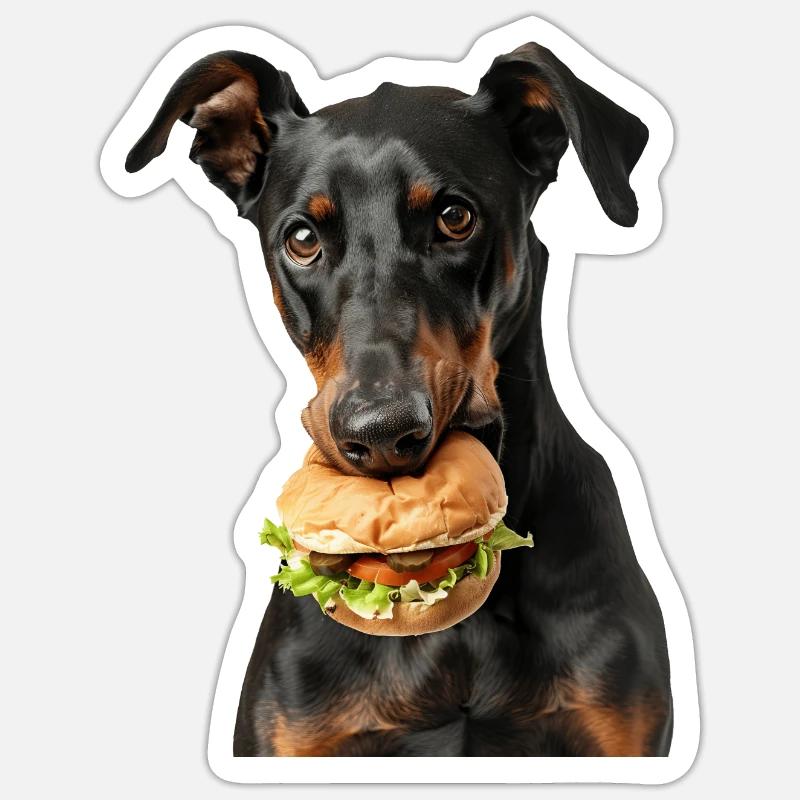 Doberman - Sticker size S (10 x 10 cm) - white matte