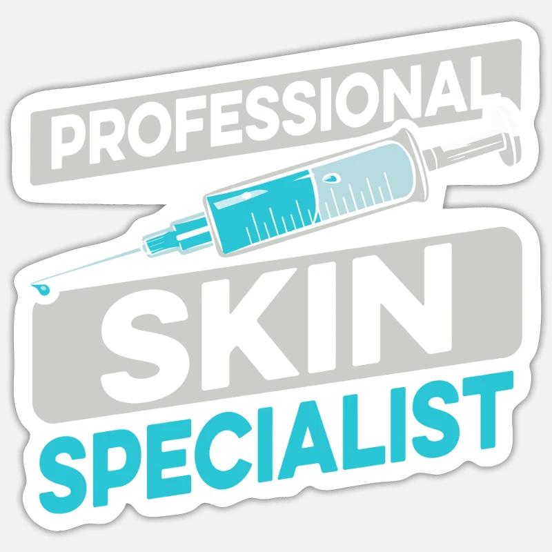 Dermatologue - Sticker taille S (10 x 10 cm) - blanc mat