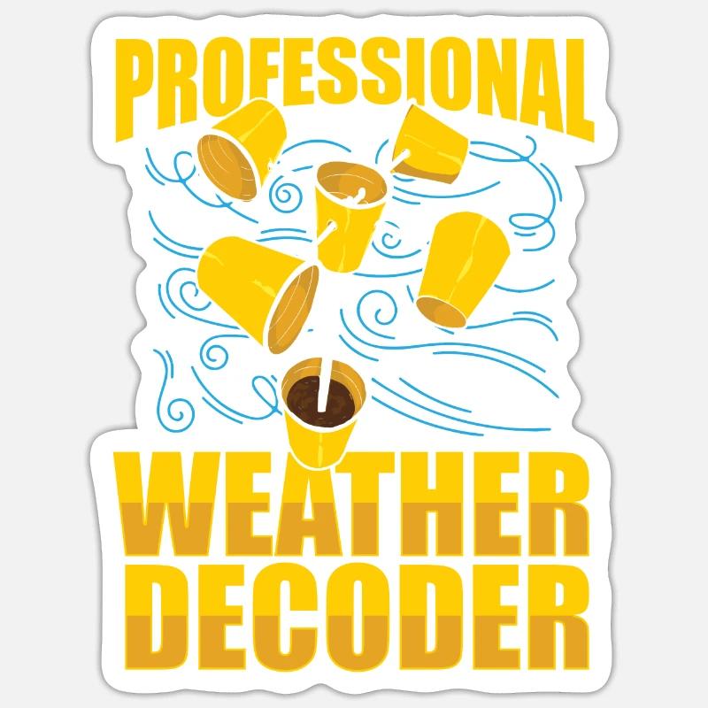 Analyste climat - Sticker taille S (10 x 10 cm) - blanc mat