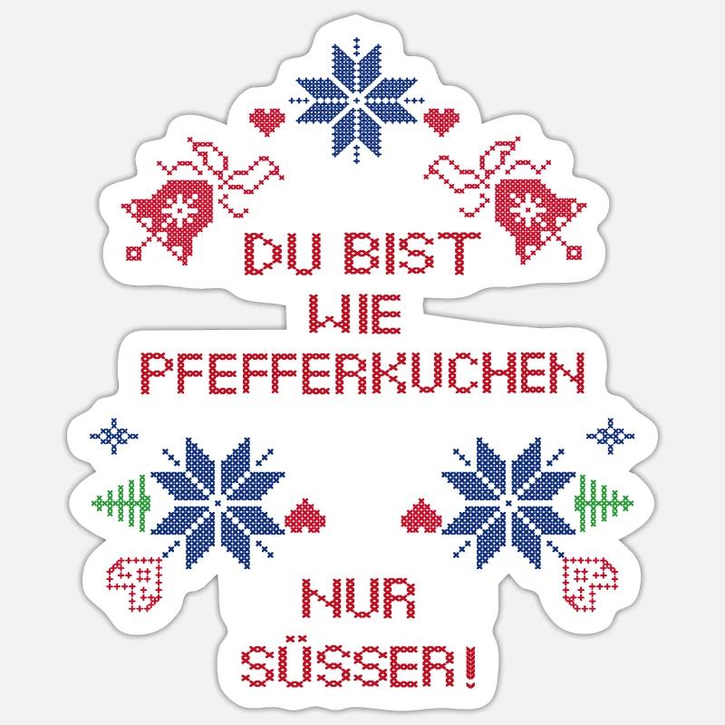 Gingerbread Advent Sticker size S (10 x 10 cm)