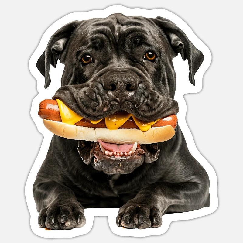 Cane Corso - Sticker Größe S (10 x 10 cm) - Mattweiß