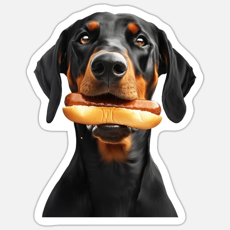 Dobermann Sticker Größe S (10 x 10 cm)