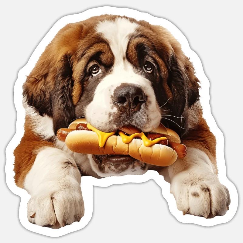Saint Bernard - Sticker size S (10 x 10 cm) - white matte