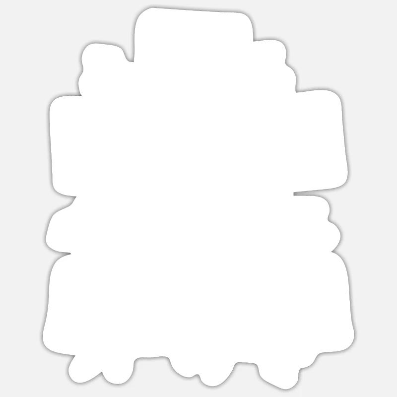 Toxicomane - Sticker taille S (10 x 10 cm) - blanc mat