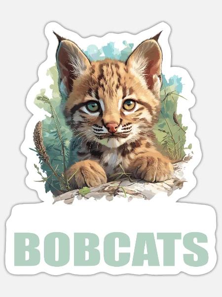 Bobcats Rotluchse Rotluchs Luchs - Sticker Größe S (10 x 10 cm) - Mattweiß