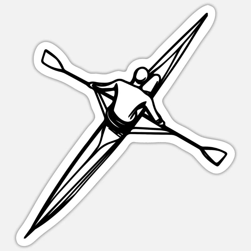 Rower - Sticker size S (10 x 10 cm) - white matte