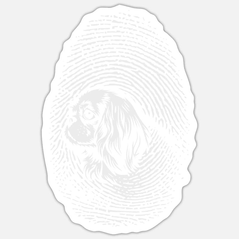 Spaniel Fingerprint Creative Spaniel - Sticker size S (10 x 10 cm) - white matte