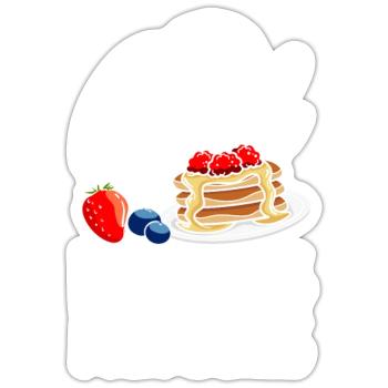 Funny Pancake Lover Gift - Sticker size S (10 x 10 cm) - white matte - Front