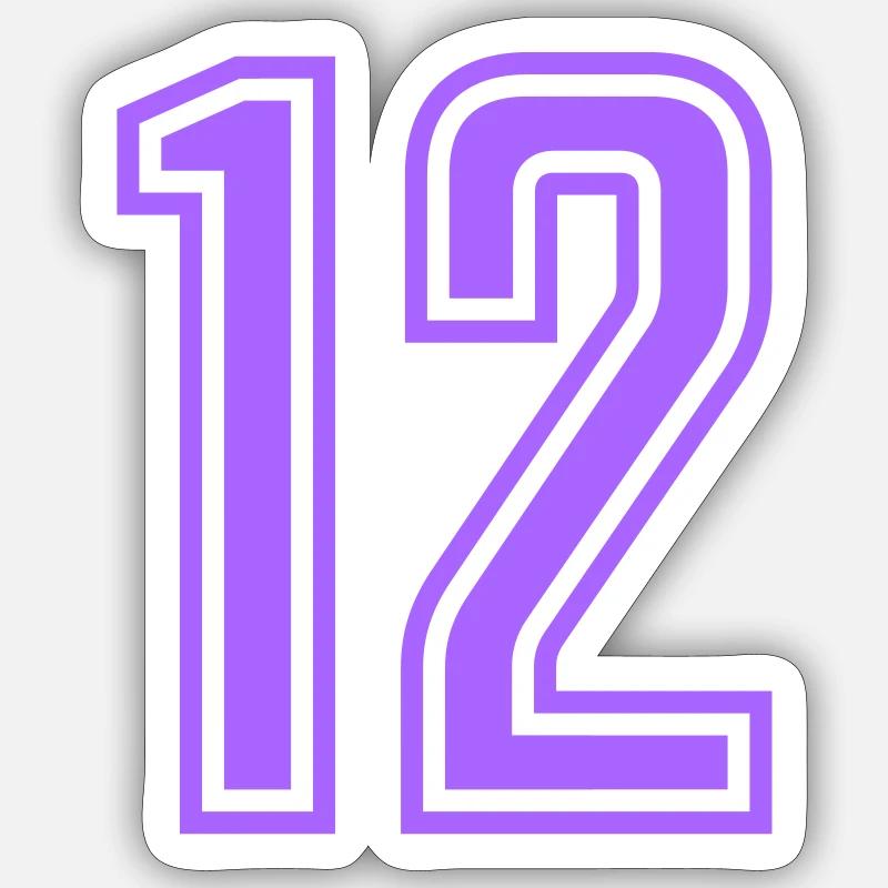 12 - Sticker Größe S (10 x 10 cm) - Mattweiß