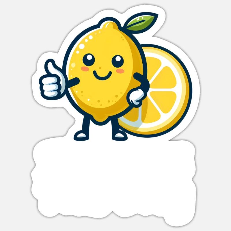 Squeeze the Day Lemon - Sticker size S (10 x 10 cm) - white matte