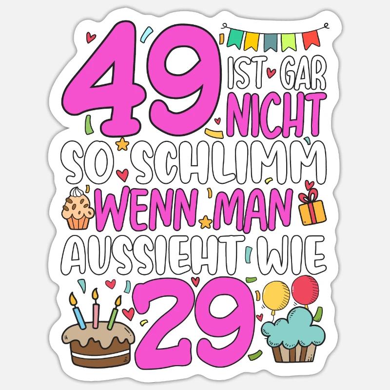 49 n’est pas si mal - Sticker taille S (10 x 10 cm) - blanc mat