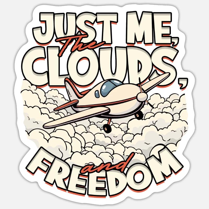 First solo flight pilot Sticker size S (10 x 10 cm)