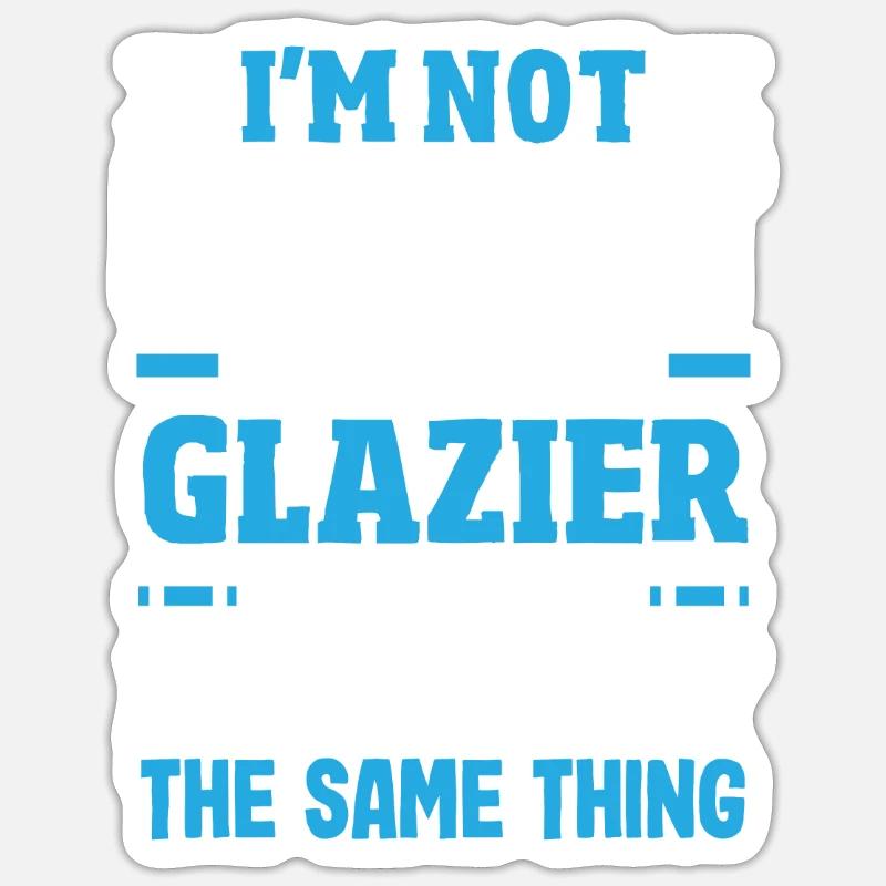 Glaser Geschenk - Sticker Größe S (10 x 10 cm) - Mattweiß