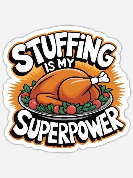 Lustiger Thanksgiving Truthahn - Sticker Größe S (10 x 10 cm) - Mattweiß