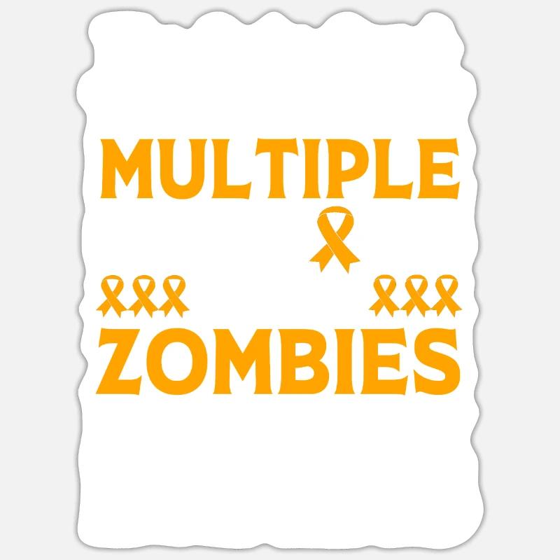 Multiple Sclerosis MS - Sticker size S (10 x 10 cm) - white matte