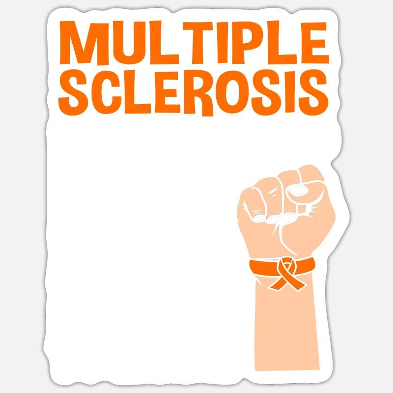 Multiple Sclerosis MS - Sticker size S (10 x 10 cm) - white matte