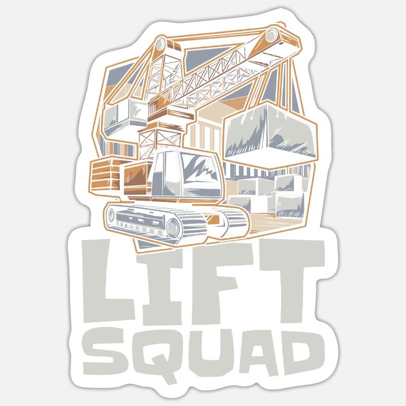 Crane Operator Squad Sticker size S (10 x 10 cm)