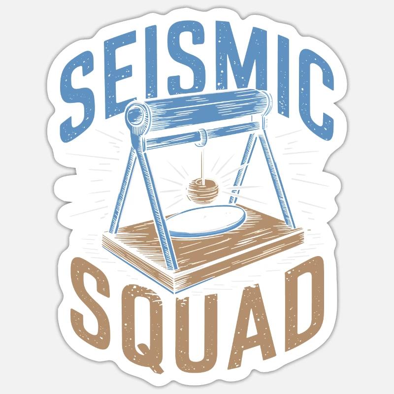 Geophysiker Kader - Sticker Größe S (10 x 10 cm) - Mattweiß