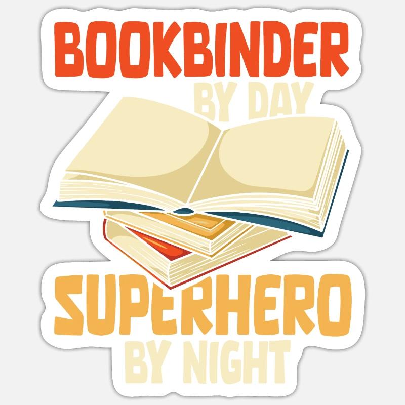 Buchbinder - Sticker Größe S (10 x 10 cm) - Mattweiß