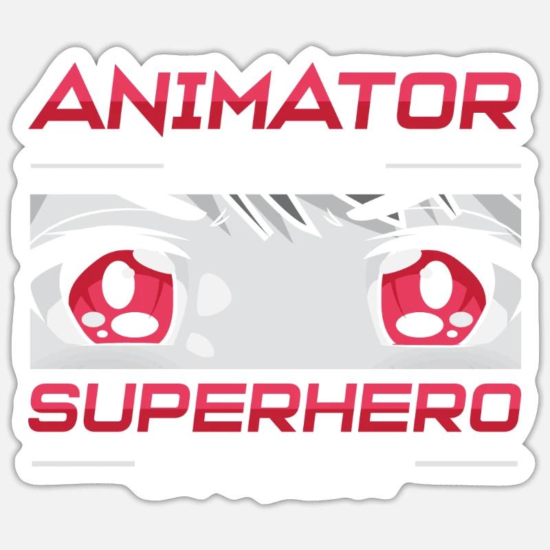 Animateur - Sticker taille S (10 x 10 cm) - blanc mat
