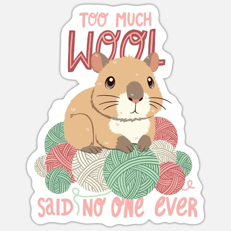 You never have enough wool Sticker size S (10 x 10 cm)