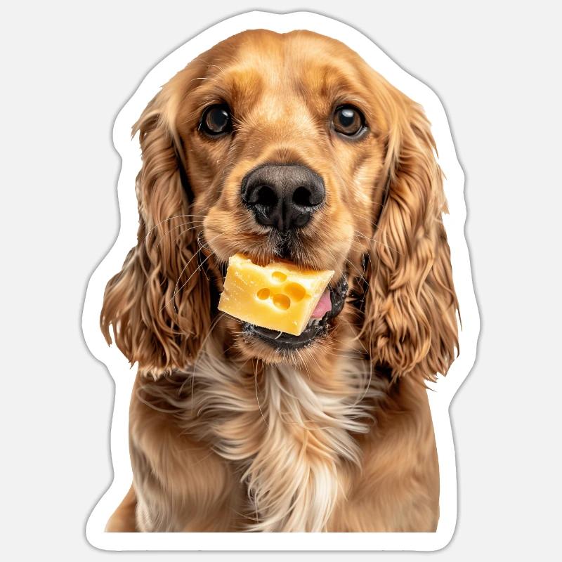 Cocker Spaniel - Sticker Größe S (10 x 10 cm) - Mattweiß