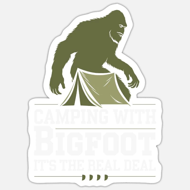 Bigfoot Believer Sasquatch Cryptid Forest Creature Sticker size S (10 x 10 cm)