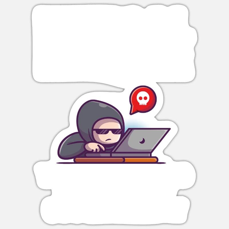 Drôle de dicton Hacker éthique pour le nerd du piratage - Sticker taille S (10 x 10 cm) - blanc mat