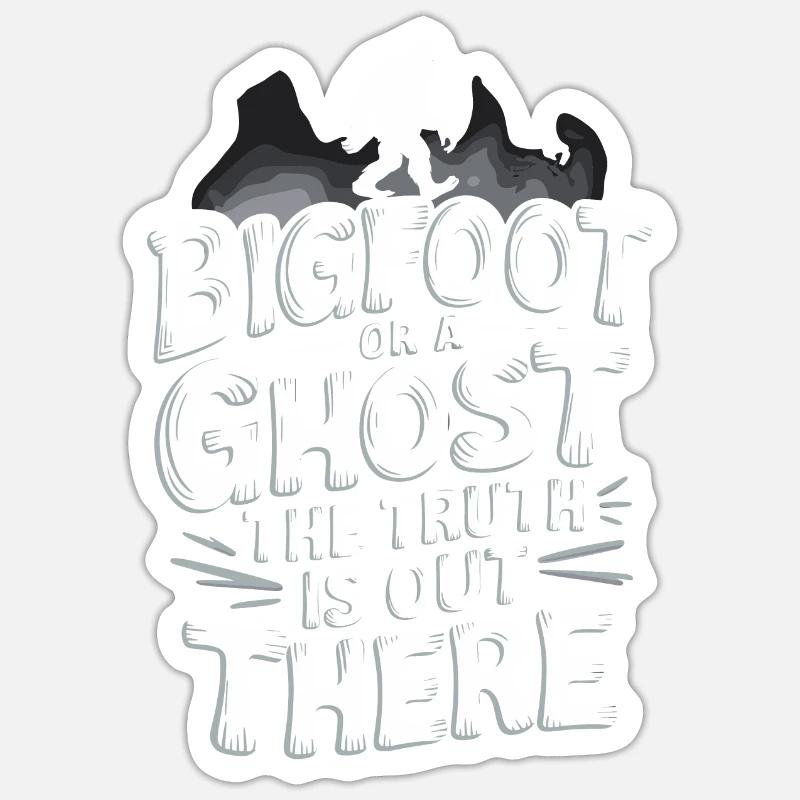 Bigfoot Believer Sasquatch Cryptid Forest Creature Sticker size S (10 x 10 cm)