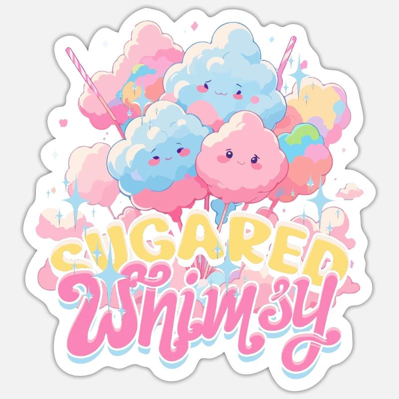 Cotton Candy Sugared Whimsy Sticker size S (10 x 10 cm)