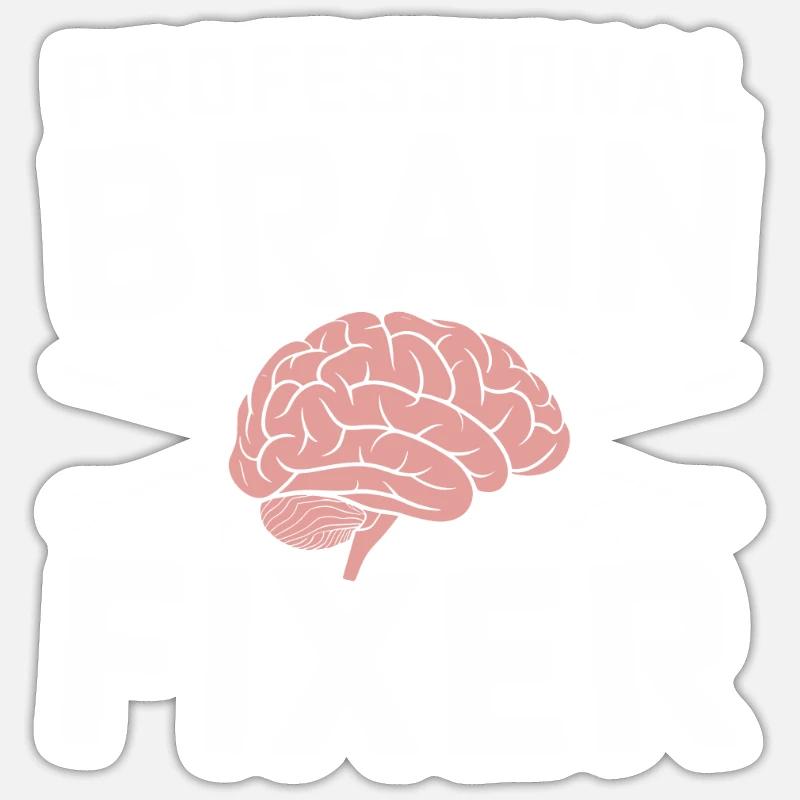 Brain surgeon - Sticker size S (10 x 10 cm) - white matte