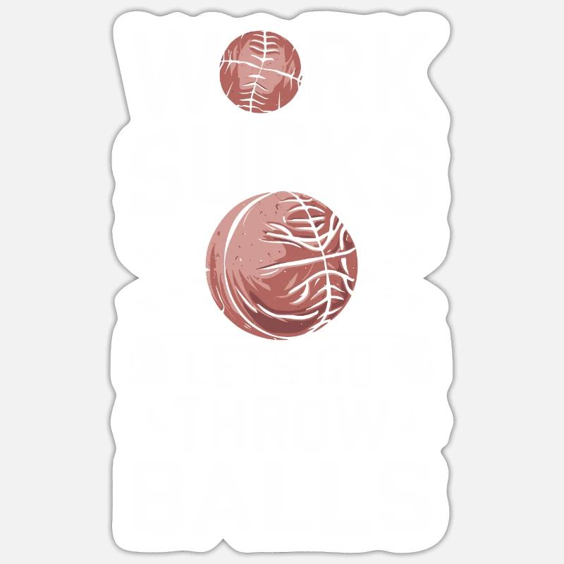 Völkerball - Sticker Größe S (10 x 10 cm) - Mattweiß