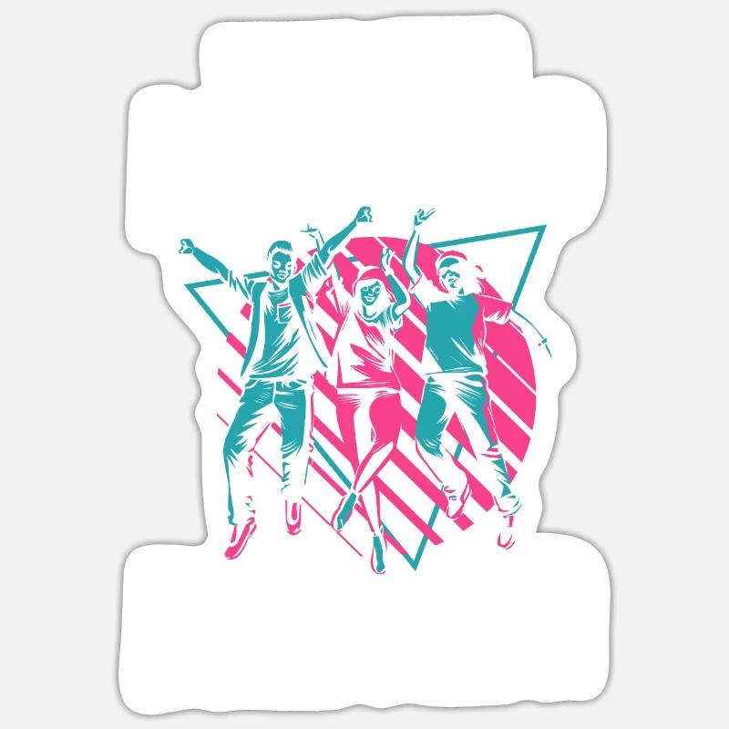 Dancing Dancers - Sticker size S (10 x 10 cm) - white matte