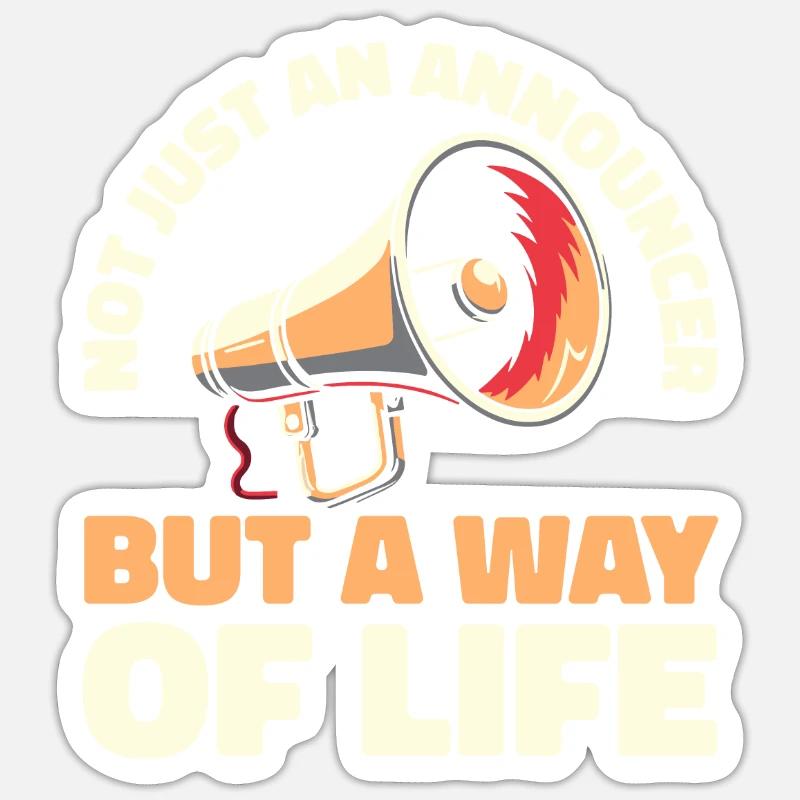 Speaker - Sticker taille S (10 x 10 cm) - blanc mat