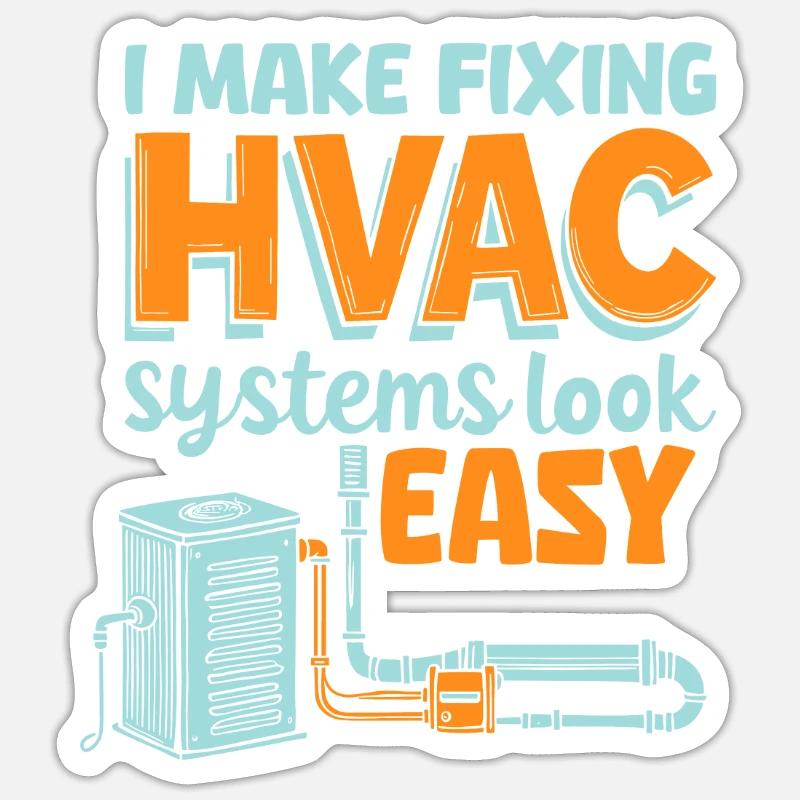 HVAC Technician Sticker size S (10 x 10 cm)