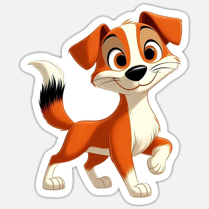 fox terrier Sticker taille S (10 x 10 cm)