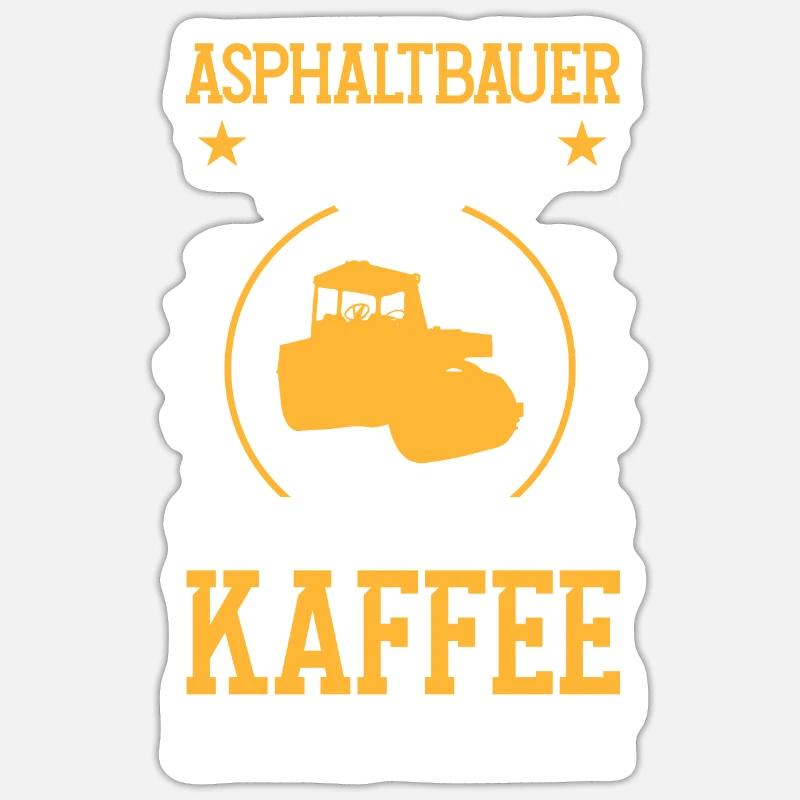 Le constructeur d’asphalte est la raison de la construction de routes Sticker taille S (10 x 10 cm)