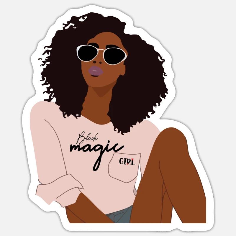 Schwarzes Mädchen Black Girl Sticker size S (10 x 10 cm)