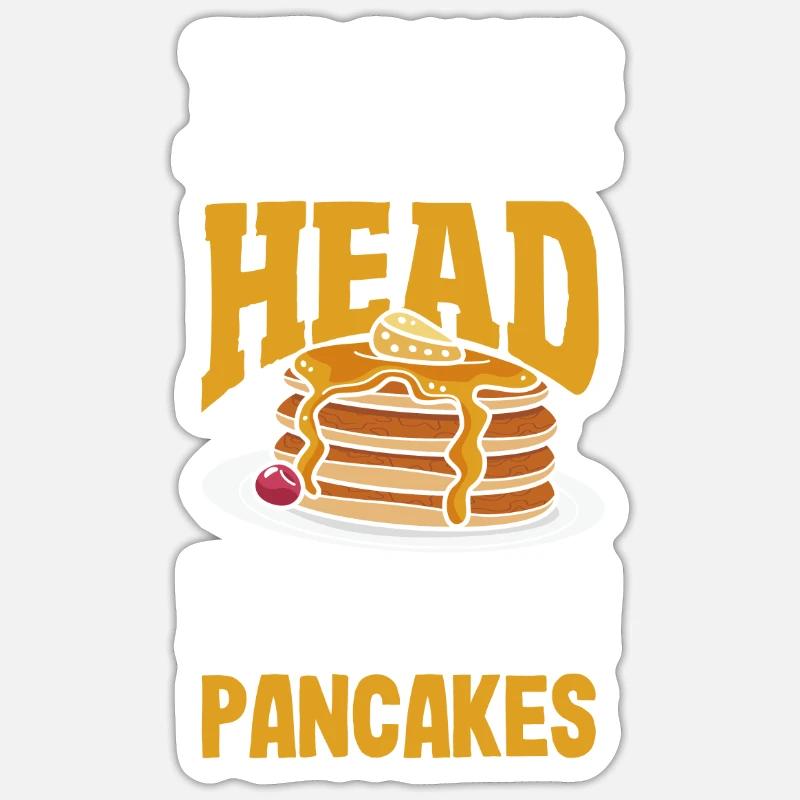 Funny Pancake Lover Gift - Sticker size S (10 x 10 cm) - white matte