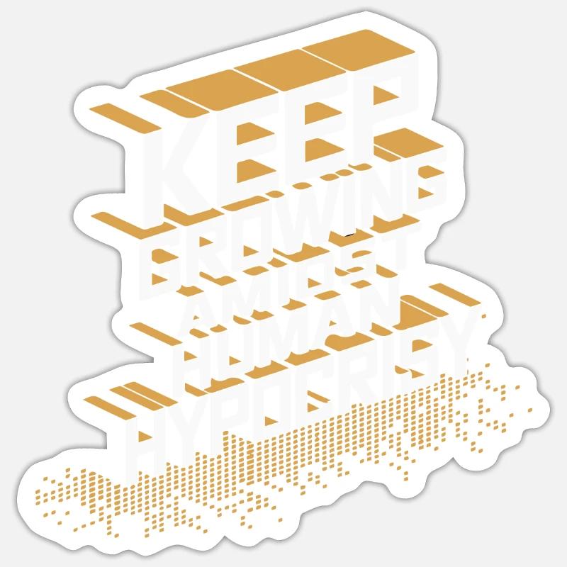 KEEP GROW - Sticker size S (10 x 10 cm) - white matte