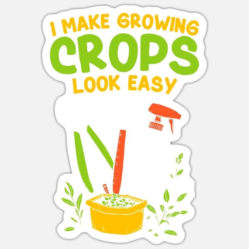 Agronome - Sticker taille S (10 x 10 cm) - blanc mat