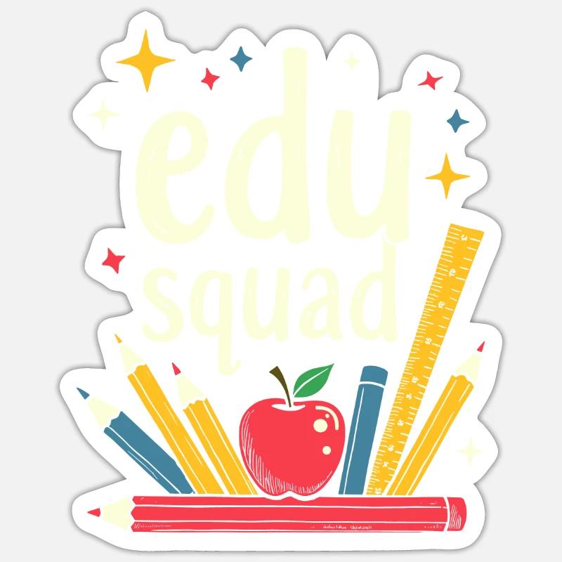 Pädagoge Team - Sticker Größe S (10 x 10 cm) - Mattweiß