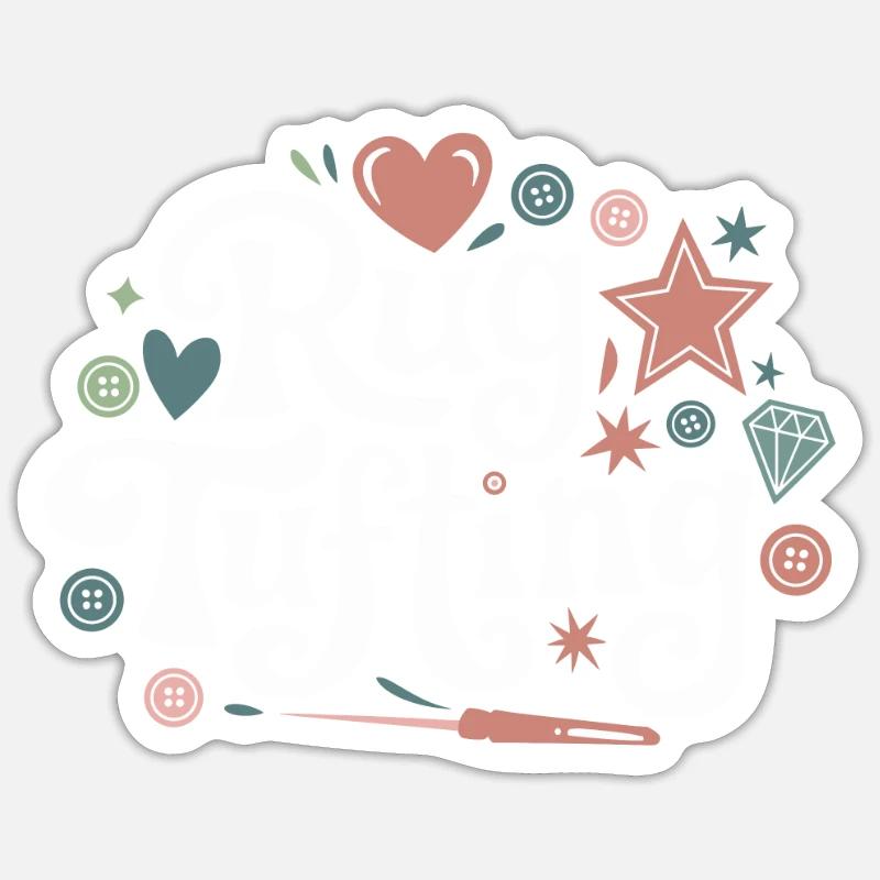 Diy-teppich Lustiger Teppich Tufting Sticker Größe S (10 x 10 cm)