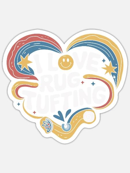Diy-teppich Lustiger Teppich Tufting - Sticker Größe S (10 x 10 cm) - Mattweiß