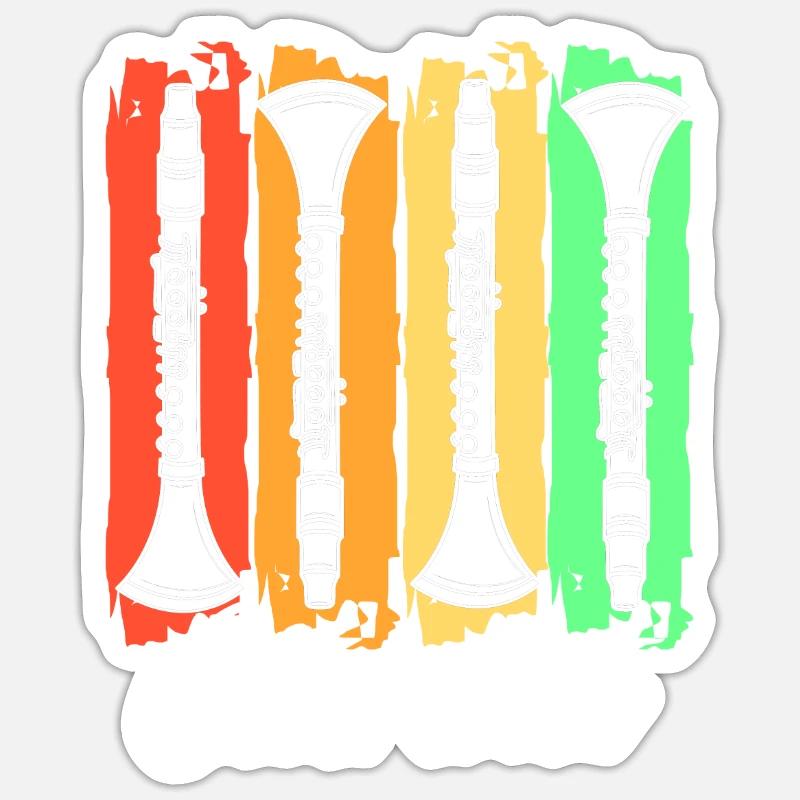 Clarinet - Sticker size S (10 x 10 cm) - white matte