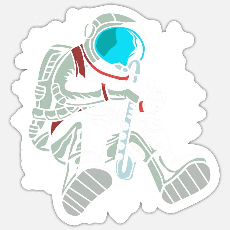 Clarinette - Sticker taille S (10 x 10 cm) - blanc mat