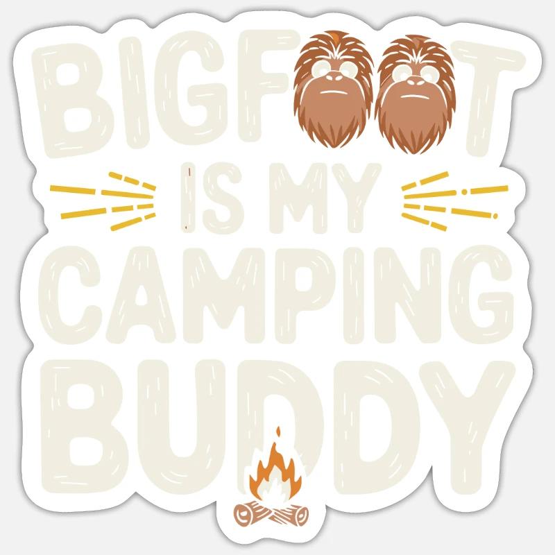 Bigfoot Believer Sasquatch Cryptid Forest Creature Sticker size S (10 x 10 cm)