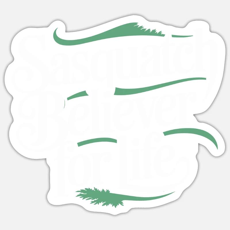 Bigfoot Believer Sasquatch Cryptid Forest Creature Sticker size S (10 x 10 cm)